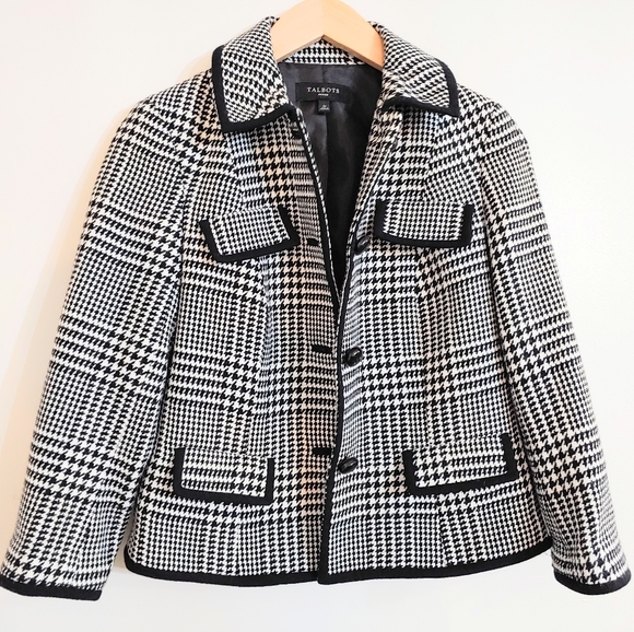 Houndstooth 3/4 sleeve jacket - Picture 1 of 2